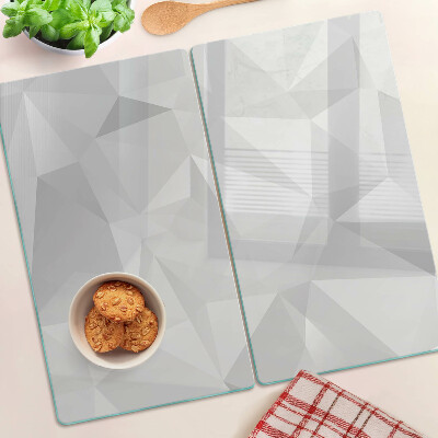 Skærebræt i glas Geometri i grå nuancer