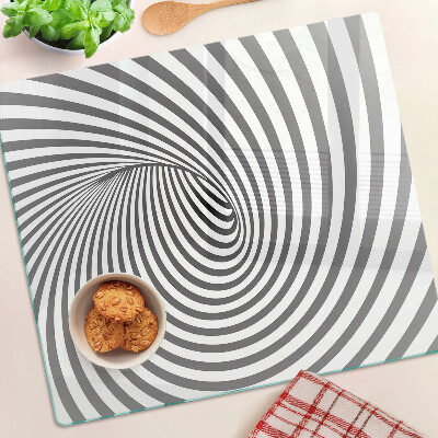 Glas skærebræt Optisk spiralmotiv