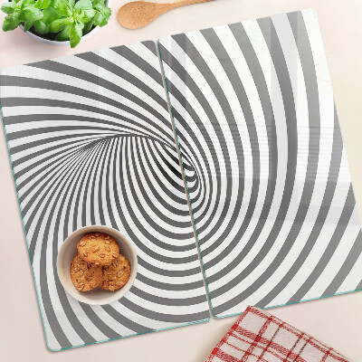 Glas skærebræt Optisk spiralmotiv