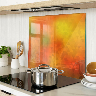 Skærebræt i glas Geometri i orange nuancer