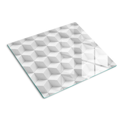Glas skærebræt 3D sekskantet mønster