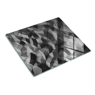 Glas skærebræt Abstrakt geometrisk mønster i grå nuancer