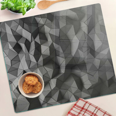 Glas skærebræt Abstrakt geometrisk mønster i grå nuancer