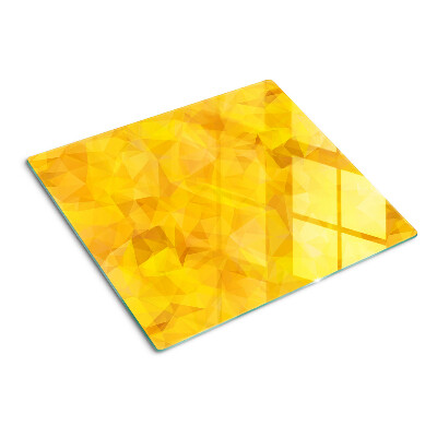 Skærebræt i glas Gul geometrisk mosaik