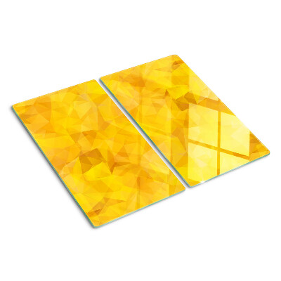 Skærebræt i glas Gul geometrisk mosaik