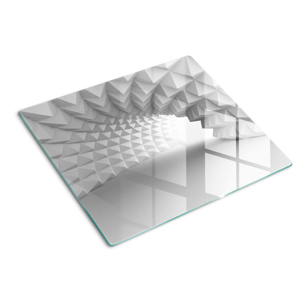Glas skærebræt Geometrisk 3D-mønster