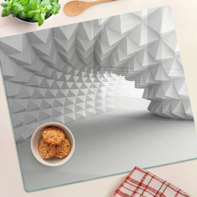 Glas skærebræt Geometrisk 3D-mønster