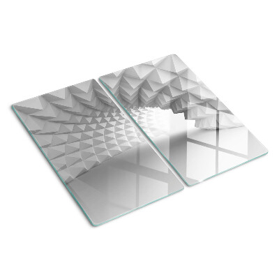Glas skærebræt Geometrisk 3D-mønster
