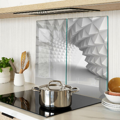 Glas skærebræt Geometrisk 3D-mønster