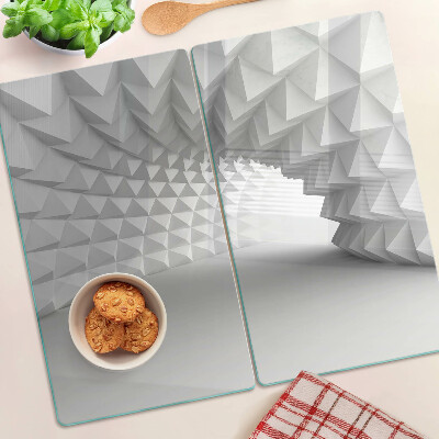 Glas skærebræt Geometrisk 3D-mønster