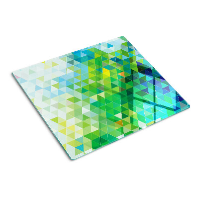 Skærebræt i glas Geometri af farvede trekanter