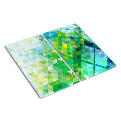 Skærebræt i glas Geometri af farvede trekanter