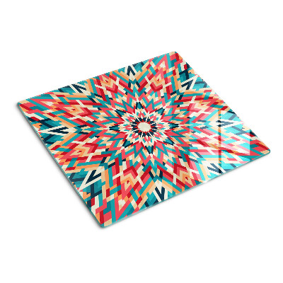 Glas skærebræt Flerfarvet mandala