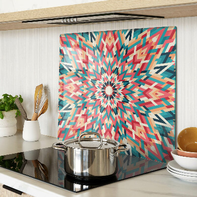 Glas skærebræt Flerfarvet mandala