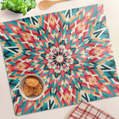 Glas skærebræt Flerfarvet mandala