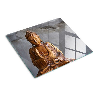 Glas skærebræt Buddha i meditation