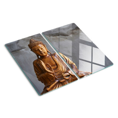 Glas skærebræt Buddha i meditation