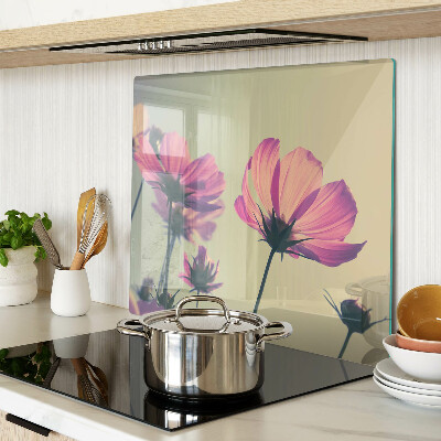 Glas skærebræt Blomster i pastelfarver