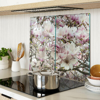 Skærebræt i glas Magnoliablomster