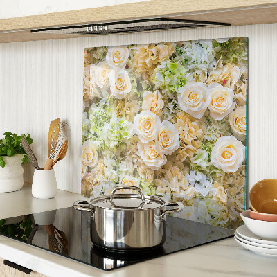Glas skærebræt Blomster i pastelfarver