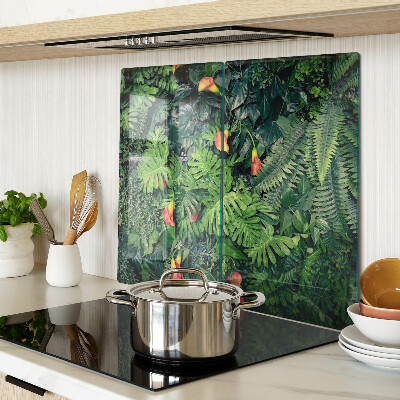 Skærebræt i glas Tropisk jungle med blomster
