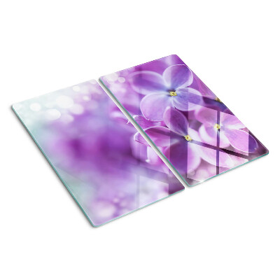 Glas skærebræt Blomster i lilla nuancer