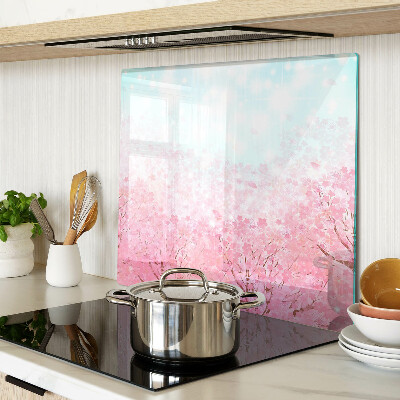 Glas skærebræt Sakura blomstermotiver