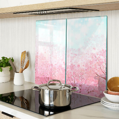 Glas skærebræt Sakura blomstermotiver