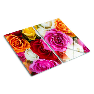 Glas skærebræt Roseblomster i forskellige farver