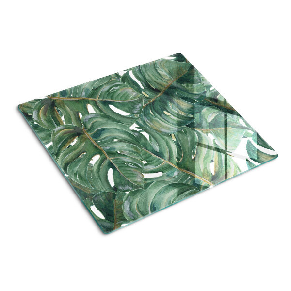 Glas skærebræt Monstera-blade