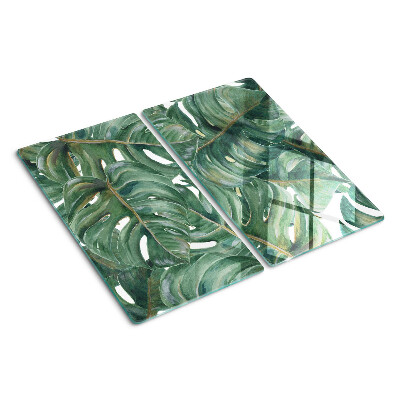 Glas skærebræt Monstera-blade