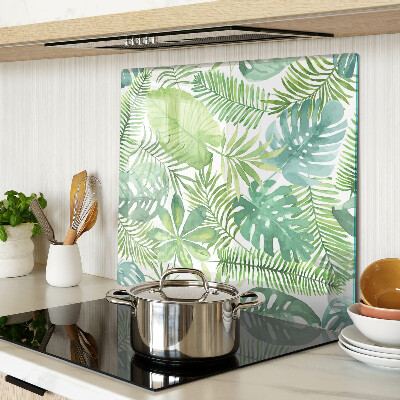 Skærebræt i glas Plantemotiv med blade