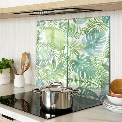 Skærebræt i glas Plantemotiv med blade