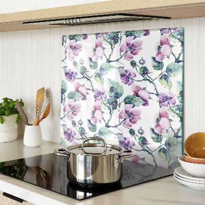 Glas skærebræt Magnolia blomstermønster