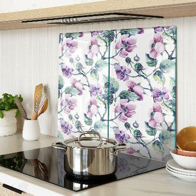 Glas skærebræt Magnolia blomstermønster