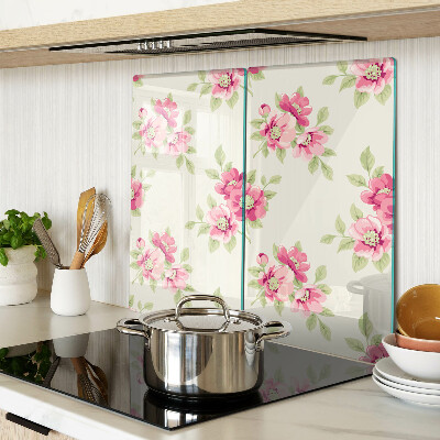 Glas skærebræt Blomster i lyserøde nuancer