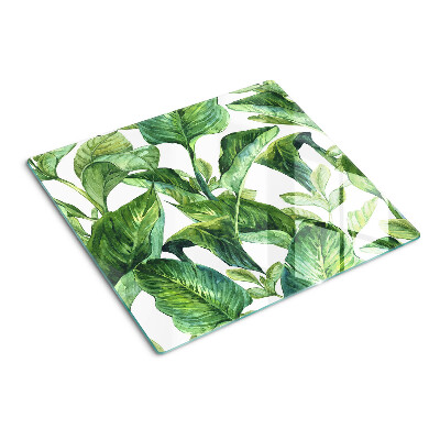Skærebræt i glas Blade af tropiske planter