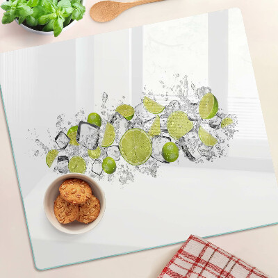 Skærebræt i glas Citroner og is