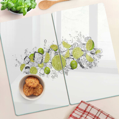 Skærebræt i glas Citroner og is