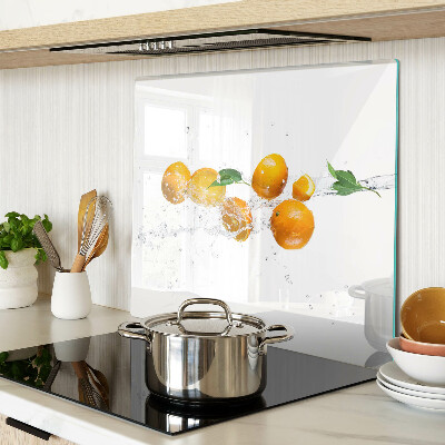 Glas skærebræt Citrus med vand