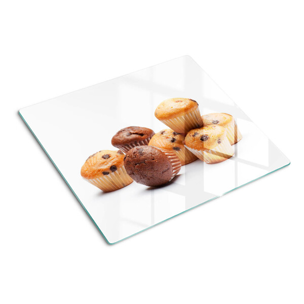 Glas skærebræt Chokolade- og vaniljemuffins