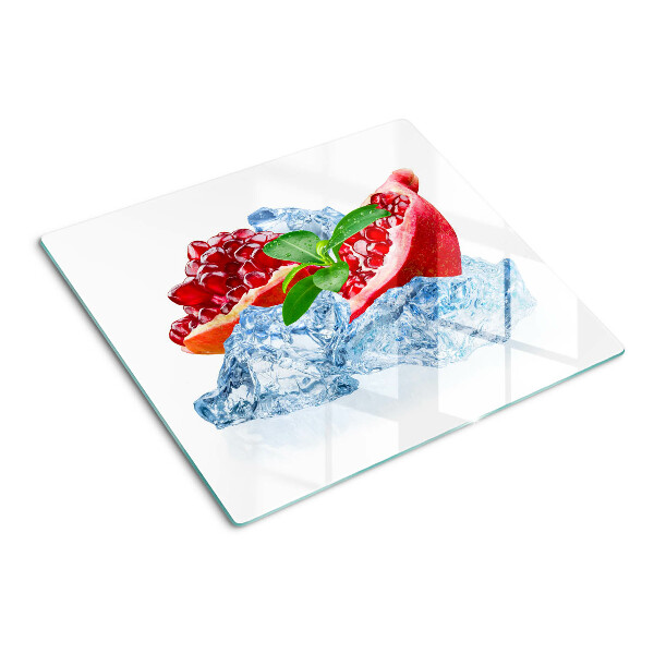 Glas skærebræt Granatæble og is