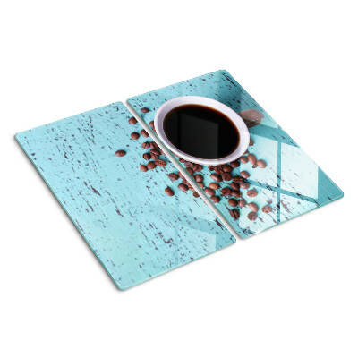 Skærebræt i glas Kaffe og kaffebønner