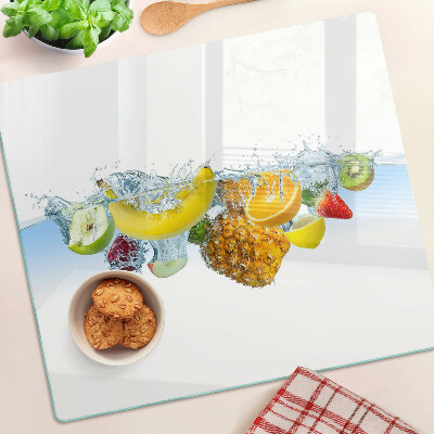 Skærebræt i glas Frugt i vand