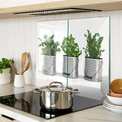 Skærebræt i glas Planter i metalpotter