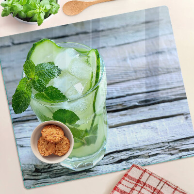 Glas skærebræt Forfriskende cocktail med mynte