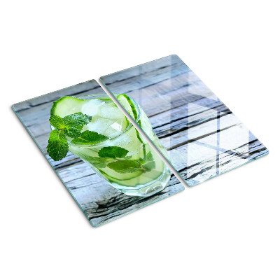 Glas skærebræt Forfriskende cocktail med mynte