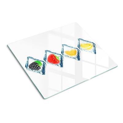 Glas skærebræt Frugt i is