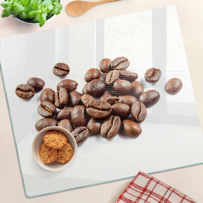 Skærebræt i glas Kaffebønner