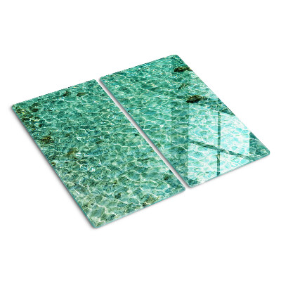 Glas skærebræt Poolvandsmønster